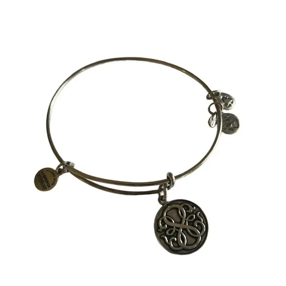 Alex and Ani Rafaelian Silver Infinity Charm Bangle Bracelet